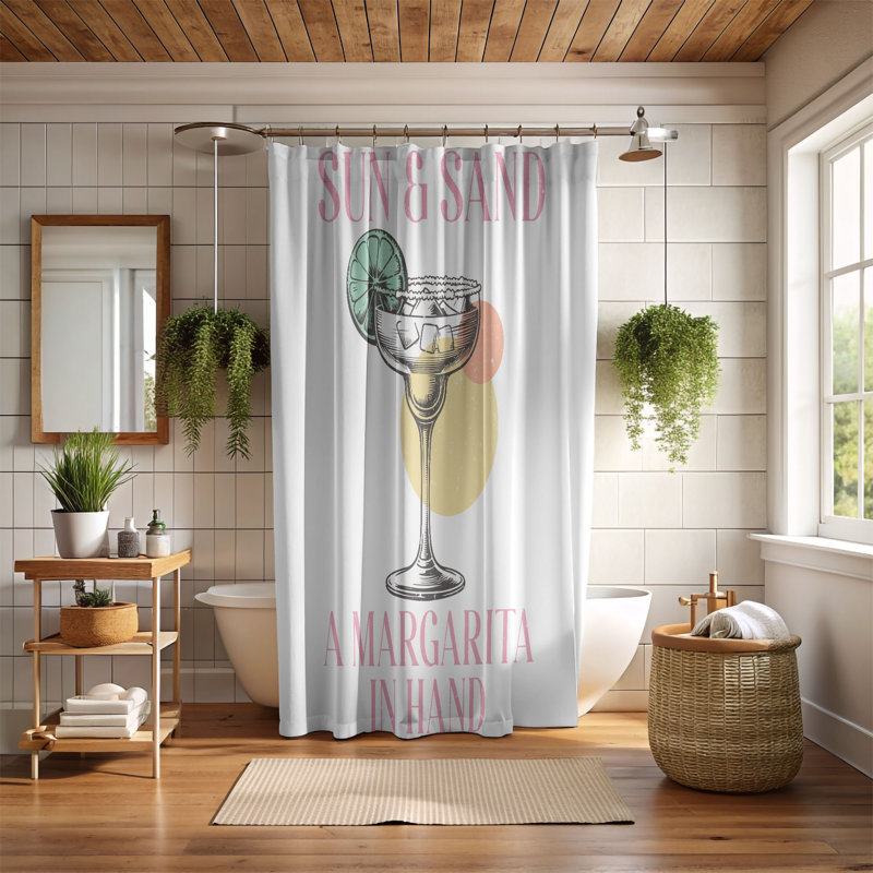 Tasheba Shower Curtain, 74"H x 71"W