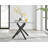 Lenworth Modern Black Metal and Glass Dining Table Set with 4 Luxury Faux Leather Dining Chairs-986233508