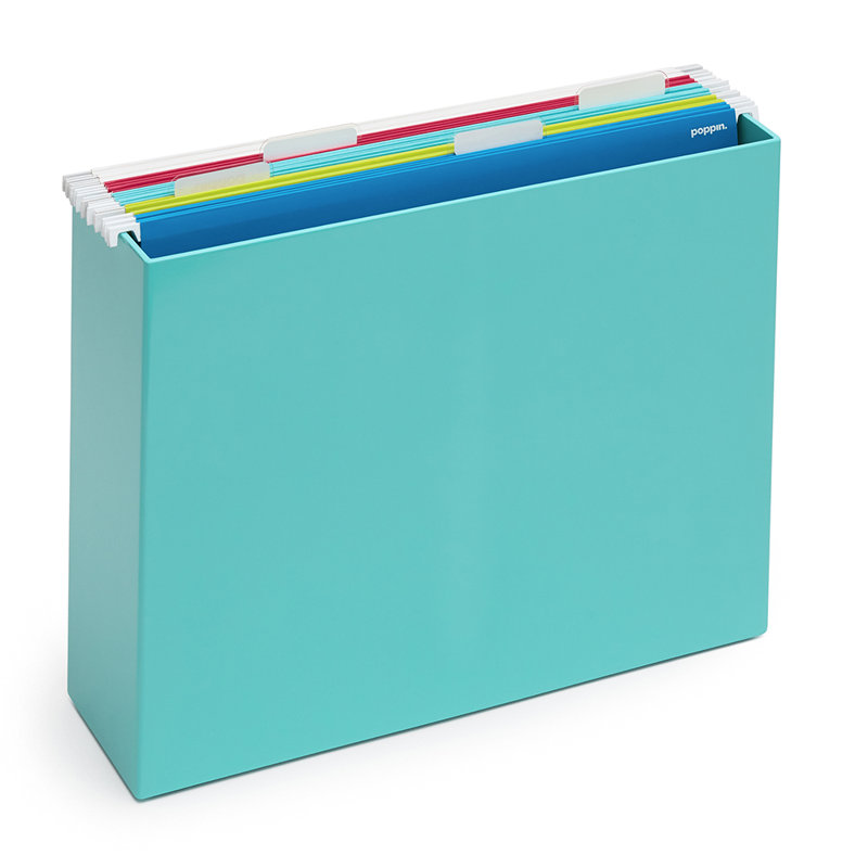 Boîte de rangement pour documents, Turquoise
