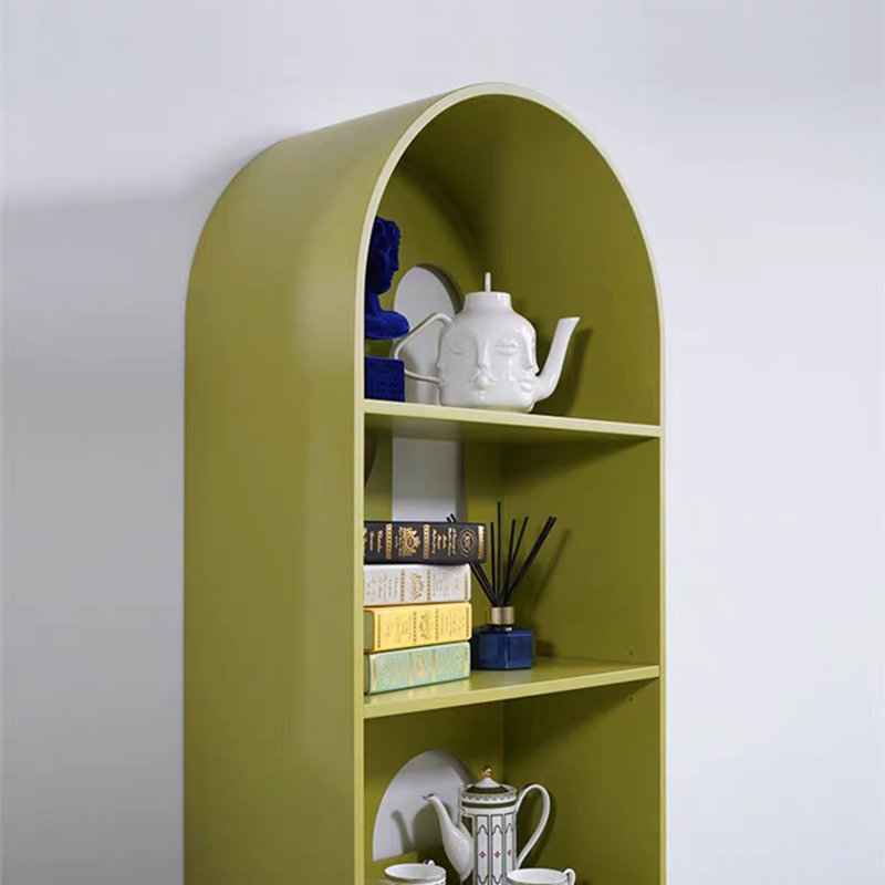 Arched creative open bookcase, Green