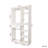 Freestanding Closet System, Stand-Alone Wardrobe With 6 Open Shelves,Closetwith 1 Wood Drawers, Wood Walk-In Closet With 2 Hanging Rod, White