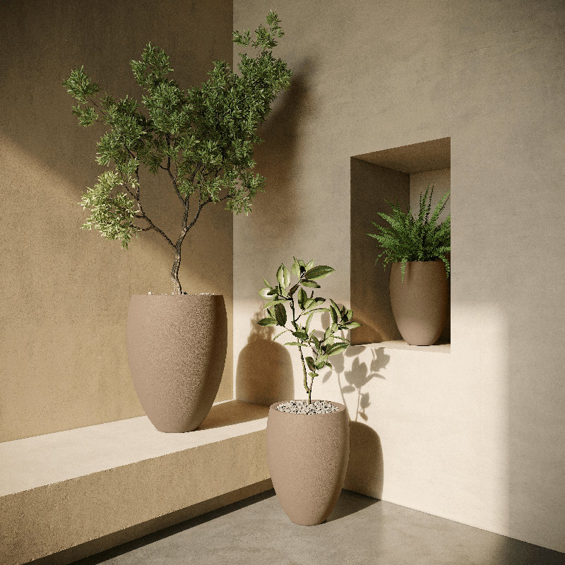Brandy Concrete Planter, Adobe Bluff, 36" H x 26" W x 26" D