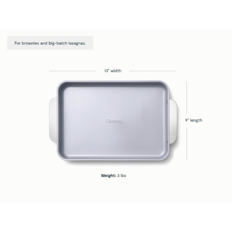 Caraway Nonstick Ceramic Rectangle Pan W/ Handles, Navy