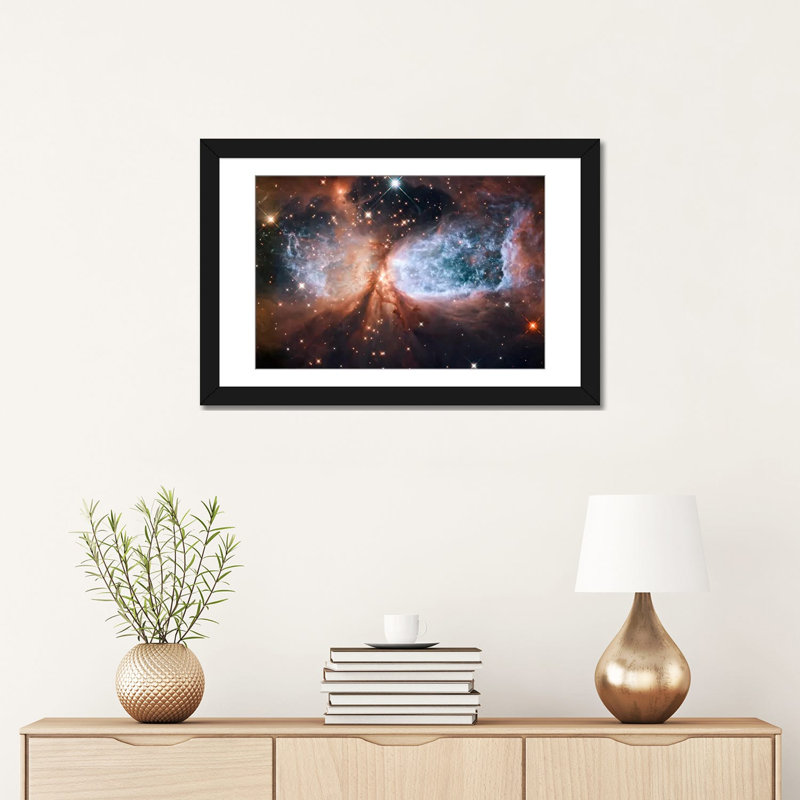 « céleste snow angel s106 nebula », impression sur toile tendue Lenworth, H 16 po x l 24 po x P 1 po, Papier avec cadre noir