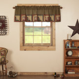 Travie Plaid Cotton Tailored Window Valance in