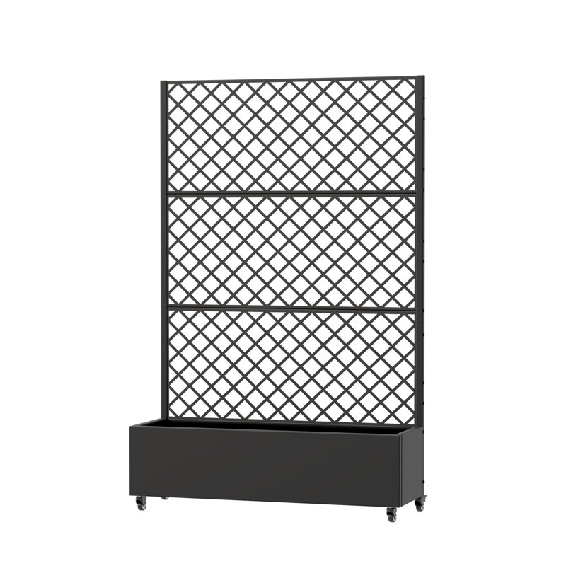 Boîte à fleurs H 72 po x l 47 po Solace, Noir