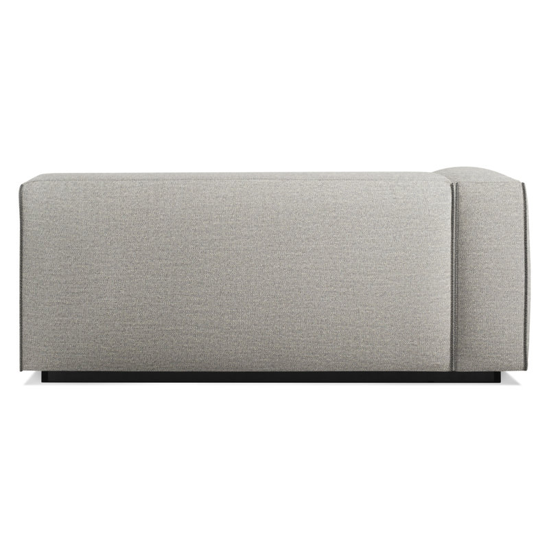 Cleon Chaise Lounge, Coffee Velvet, Left Hand Facing