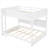 Queen Over Queen Bunk Bed With Storage Cabinets And USB Ports-1942407470