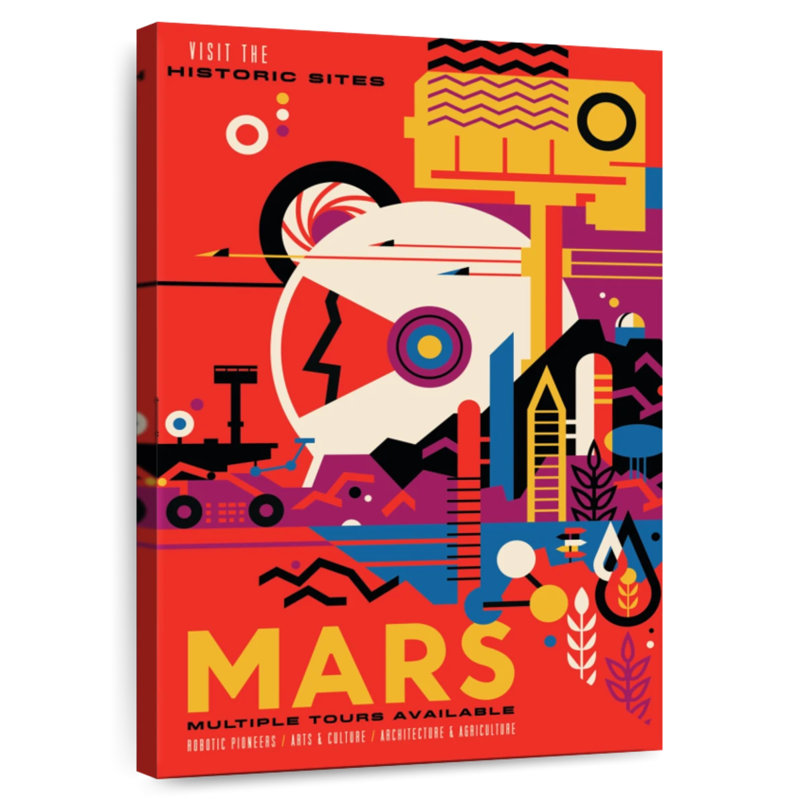 Oberle, reproduction rétro de la NASA, H 45 po x l 30 po