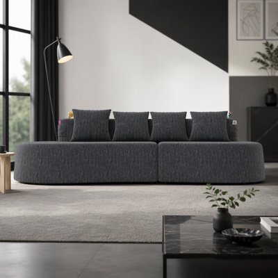 Canapé modulaire incurvé 3 places 3 pièces pour salon, bureau et appartement
