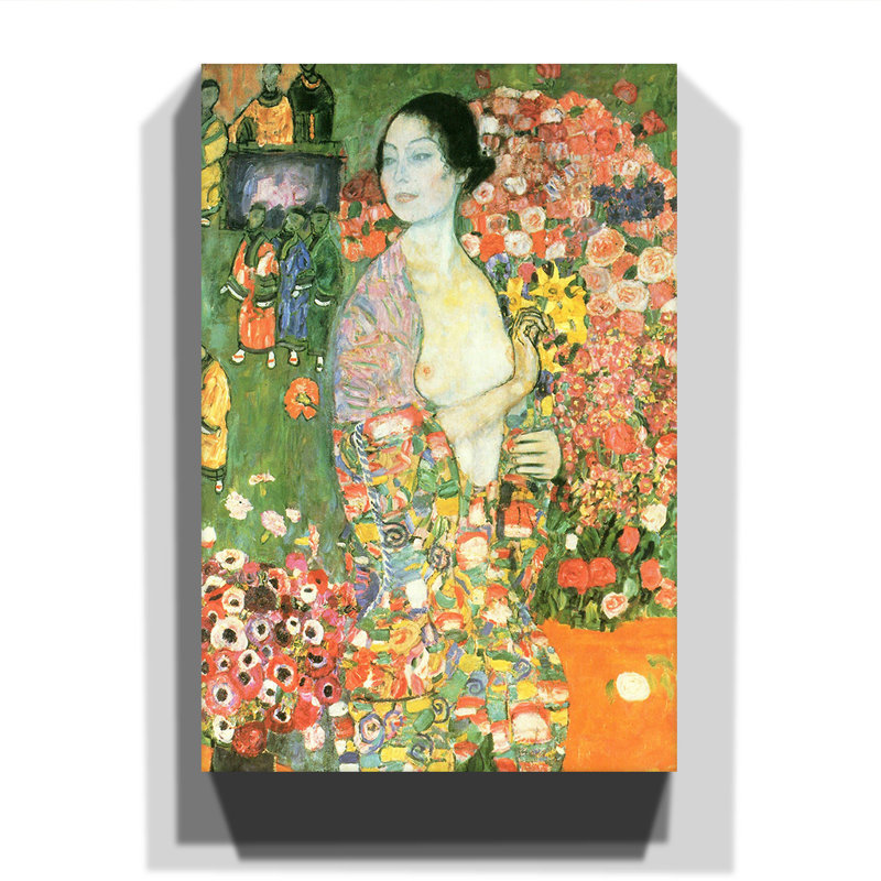 The Dancer by Gustav Klimt - Wrapped Canvas Painting, 100cm H x 70cm W