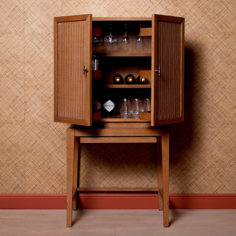 Borchard Solid Wood Bar Cabinet