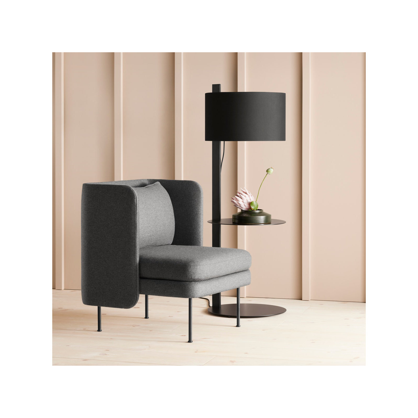 Note 56'' Floor Lamp, Black