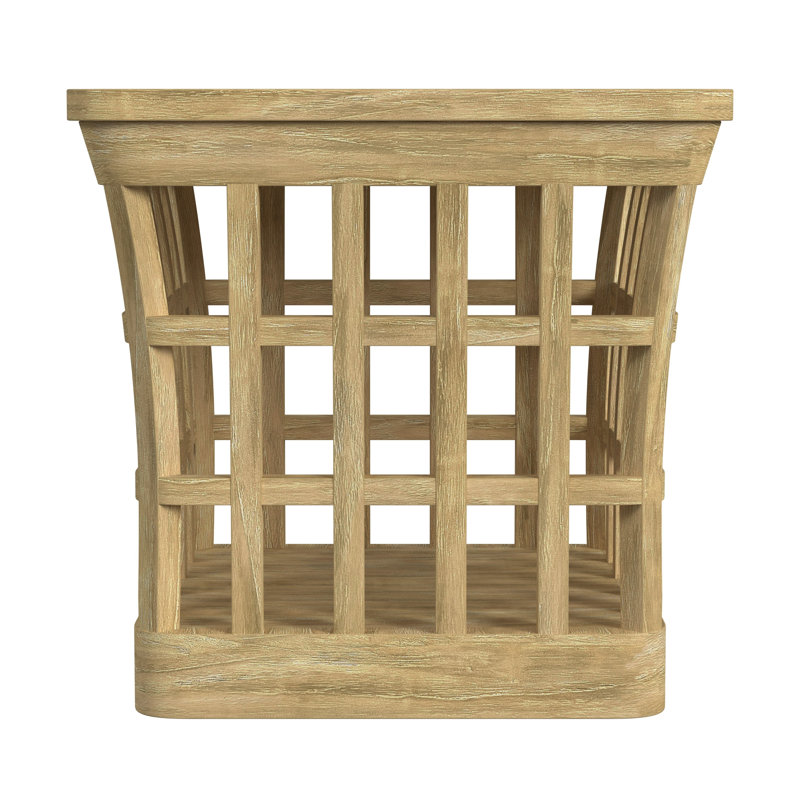 Monhegan Outdoor Teak and Marble End Table