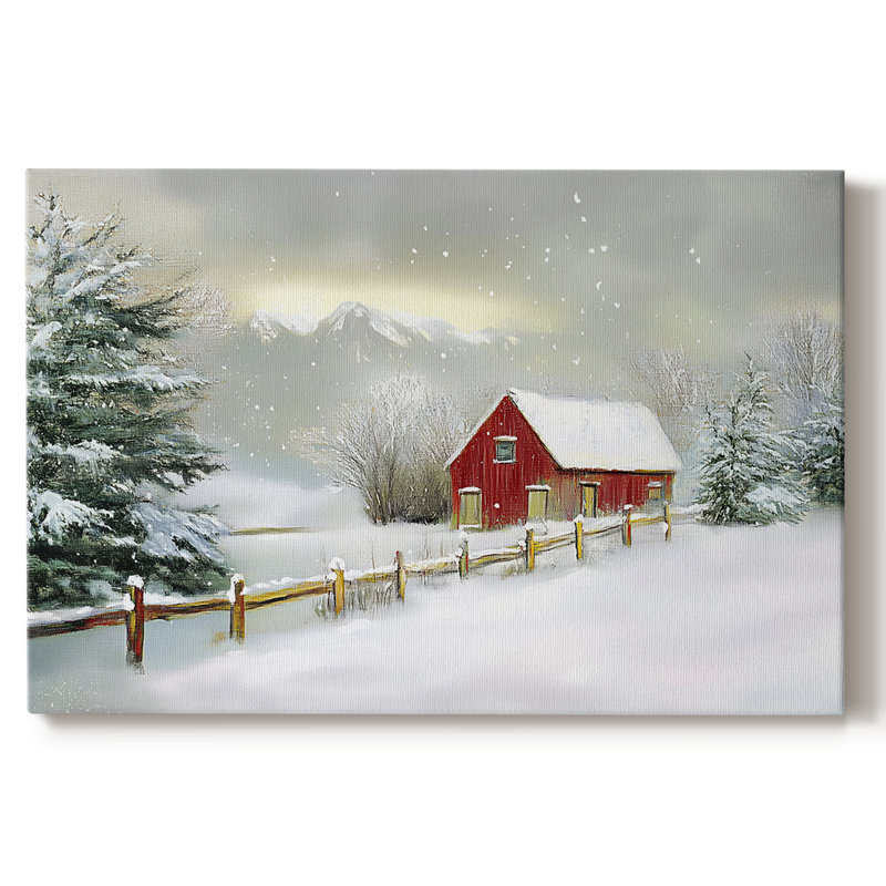 Christmas Holiday Art III - Toile tendue avec châssis - CLVI, H 12 po x l 18 po