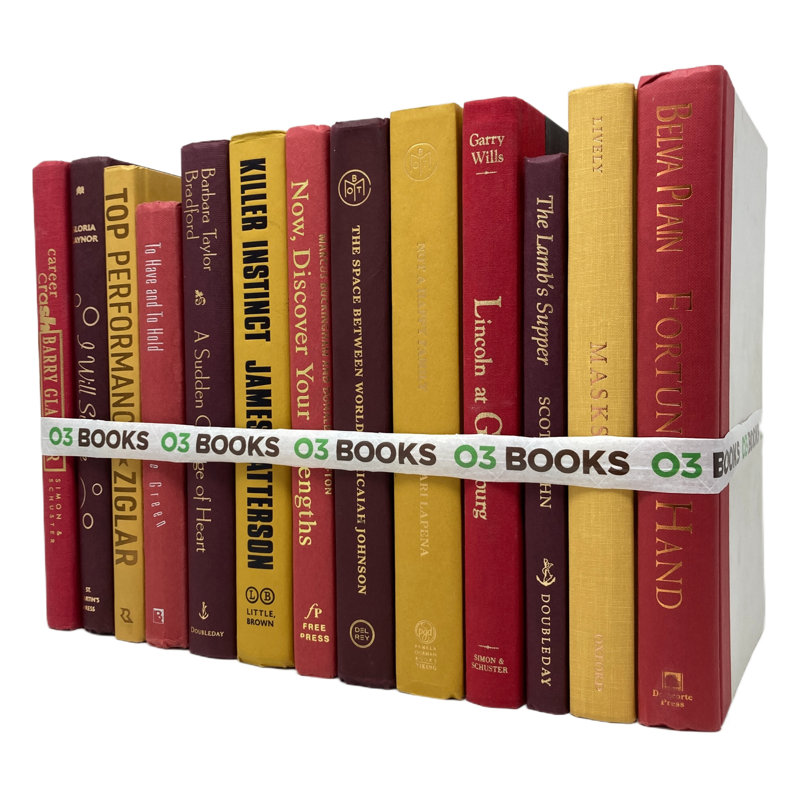 Livres décoratifs Red Rock Canyon, rouge, jaune et brun
