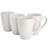 Gibson Elite Earlhart 4 Piece 16 Ounce Stoneware Assorted Pattern Mug Set in White