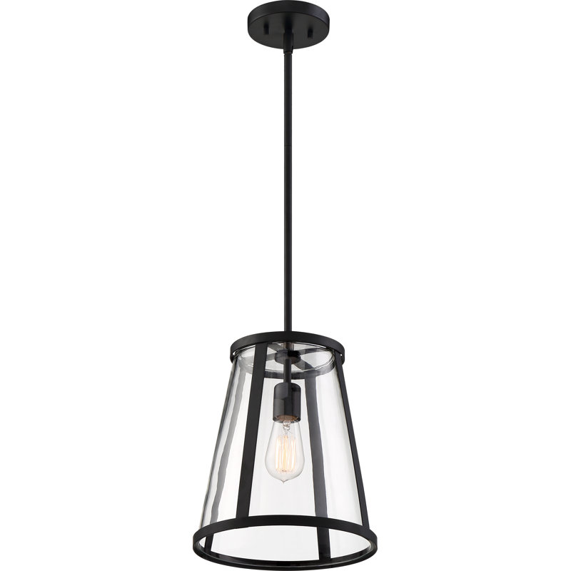Luminaire suspendu conique à 1 lumière Cular, Noir mat