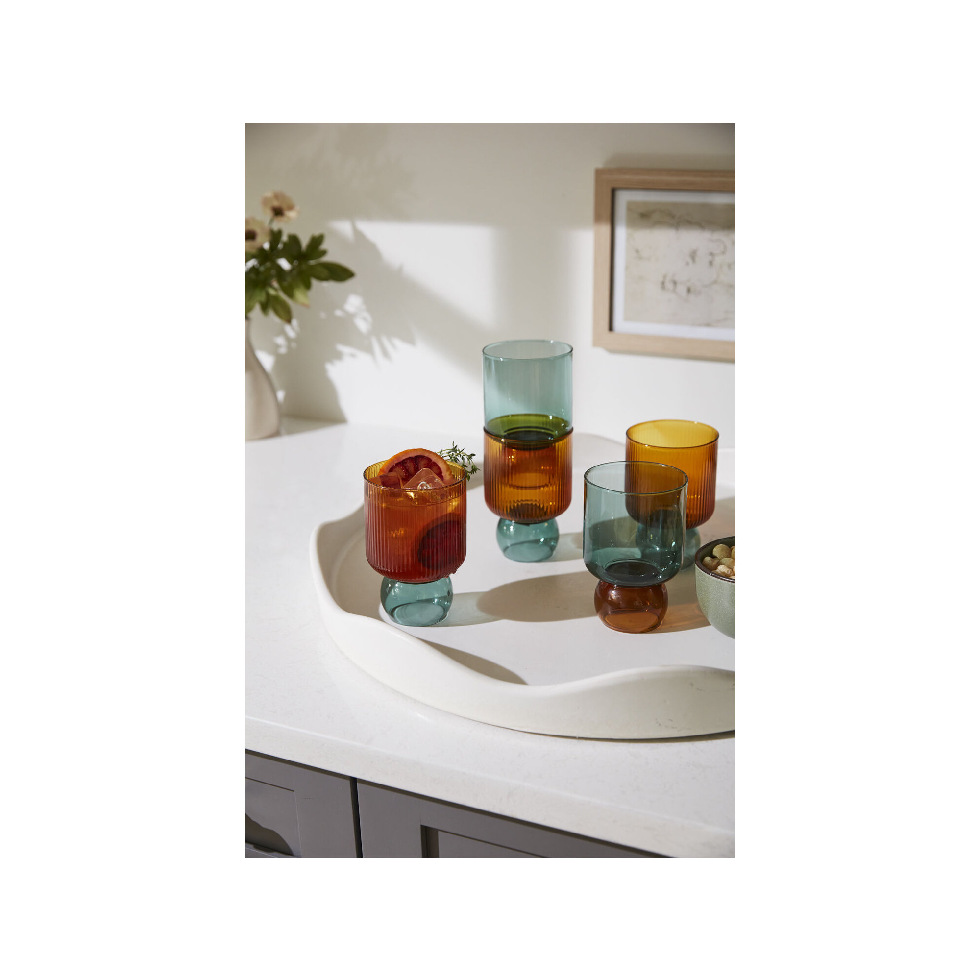 Yanely Drinkware 3.25"x 4.75", Turquoise