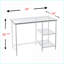 Bureau étudiant en métal / verre | Blanc | Fer