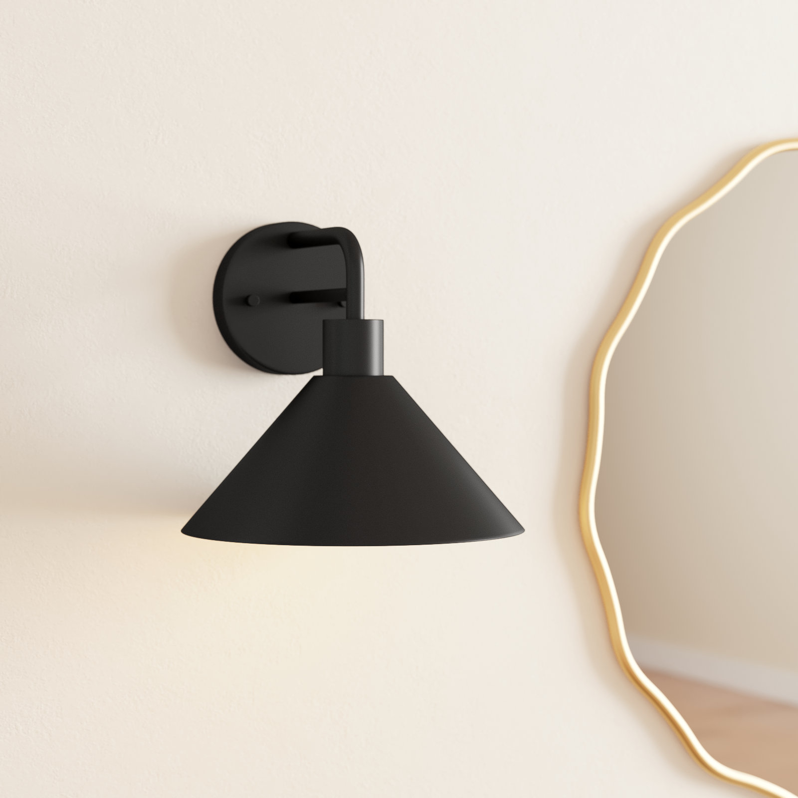 Fayra 1 - Light Industrial Wall Sconce, Black