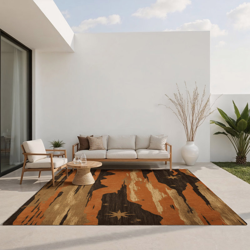 Tapis intérieur et extérieur Barren Bloom, Rectangulaire 2 pi x 3 pi