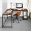 Denise L-Shaped Metal Base Computer Desk