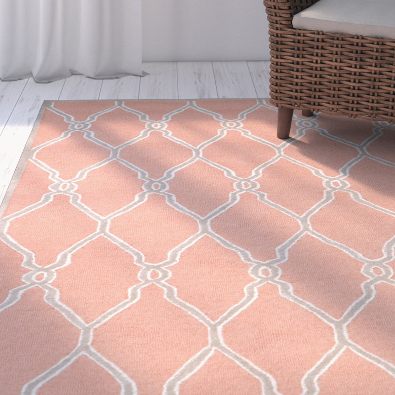 Albatross Geometric Wool Hand Woven Area Rug, Rectangle 122 x 183 cm