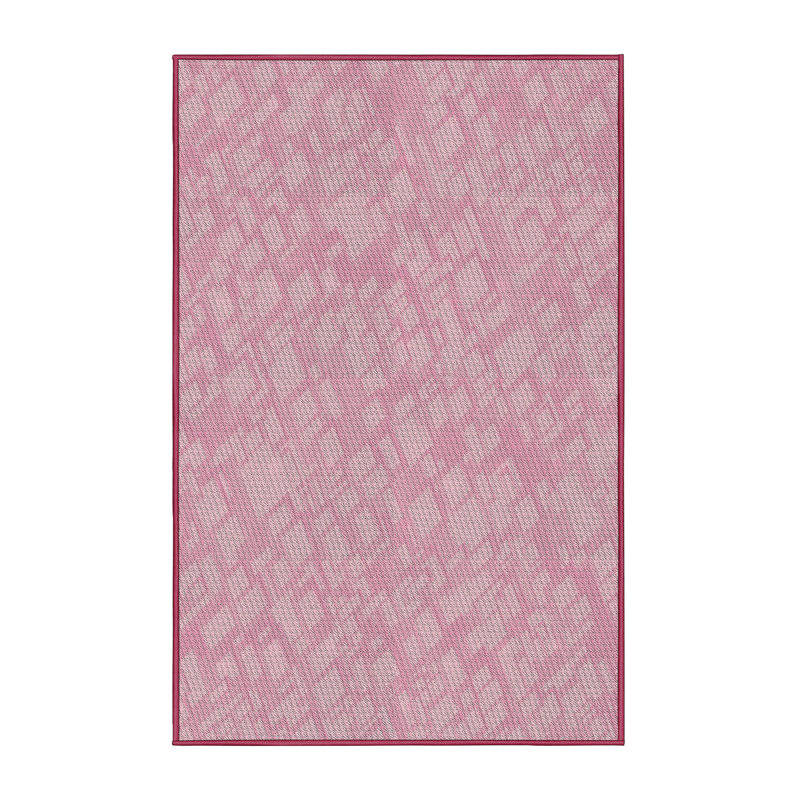 Tapis de zone rose à motif, Rectangle 8 pi x 12 pi