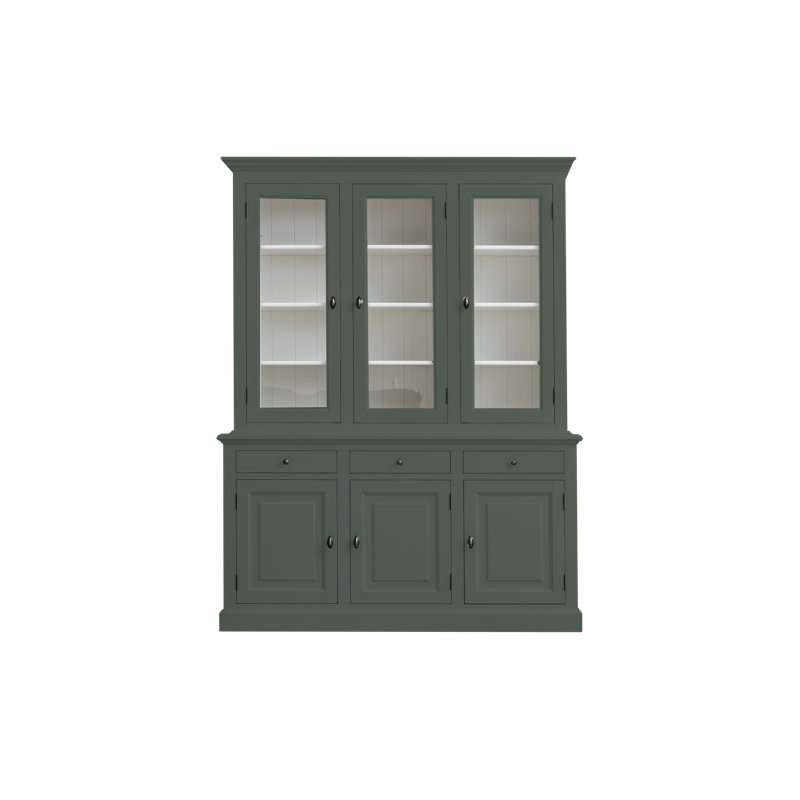 Torrens Display Cabinet, Cement Grey/White