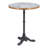 Round Wood Metal Outdoor Dining Table , 23.6'' in. W 23.6'' in. D
