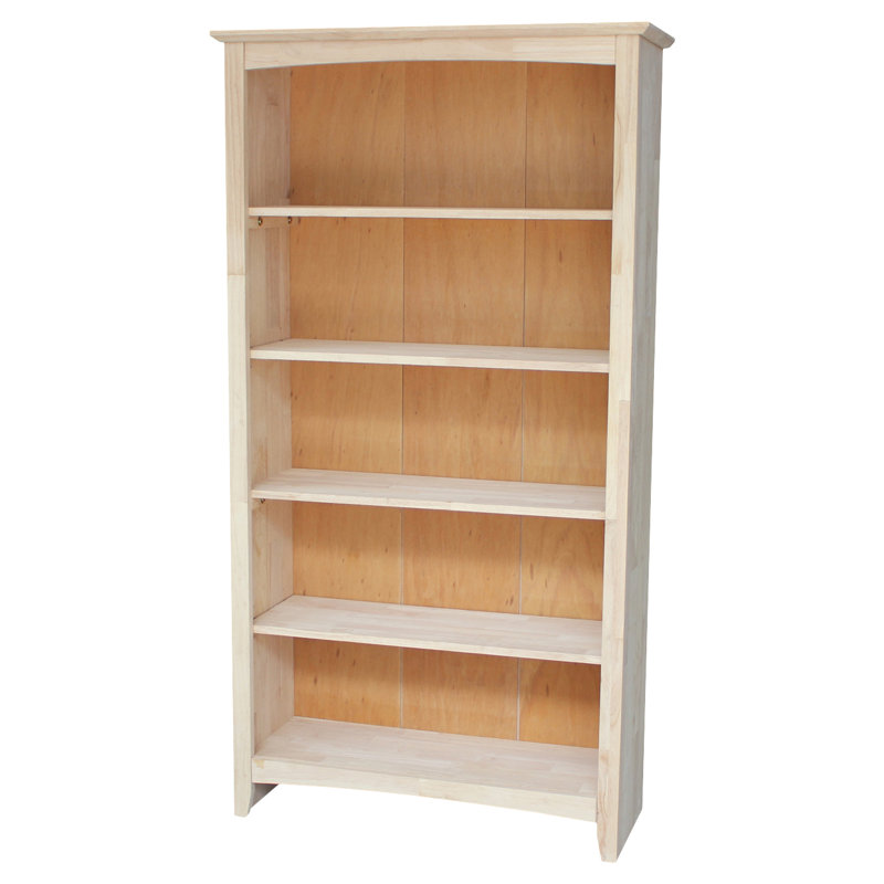 Aspatria Bookcase, (5 Shelves) 60" H x 32" W x 12" D, Unfinished
