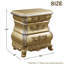 Table de chevet baroque dorée ornée à 3 tiroirs, 76 cm de largeur, en résine et MDF-1608488555-1608488556