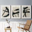 «Lines Crossed I», ensemble de 3 peintures sur toile encadrées-937966258-937966259
