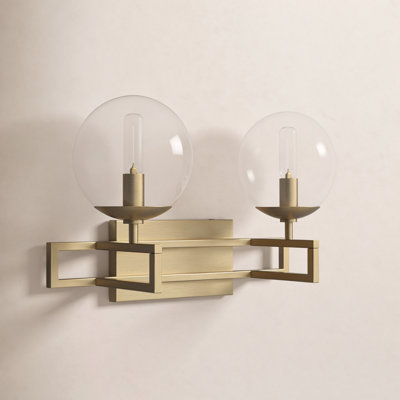 Anesha 2 Light Transparent Dimmable Vanity Light
