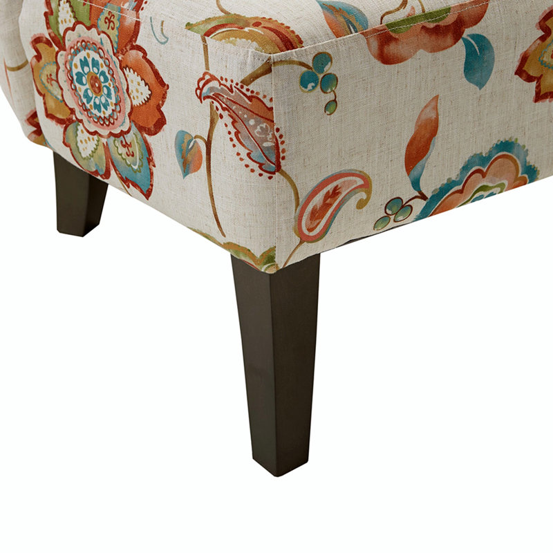 Fauteuil de chambre rembourré Tansley, fauteuil de lecture, fauteuil d'appoint avec pieds en bois de bouleau