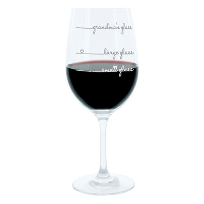 XL Gravur-Weinglas Grandmas Glas Handschrift