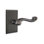 Wave/Drop Privacy (Bed & Bath) Door Lever with Rectangle Rosette