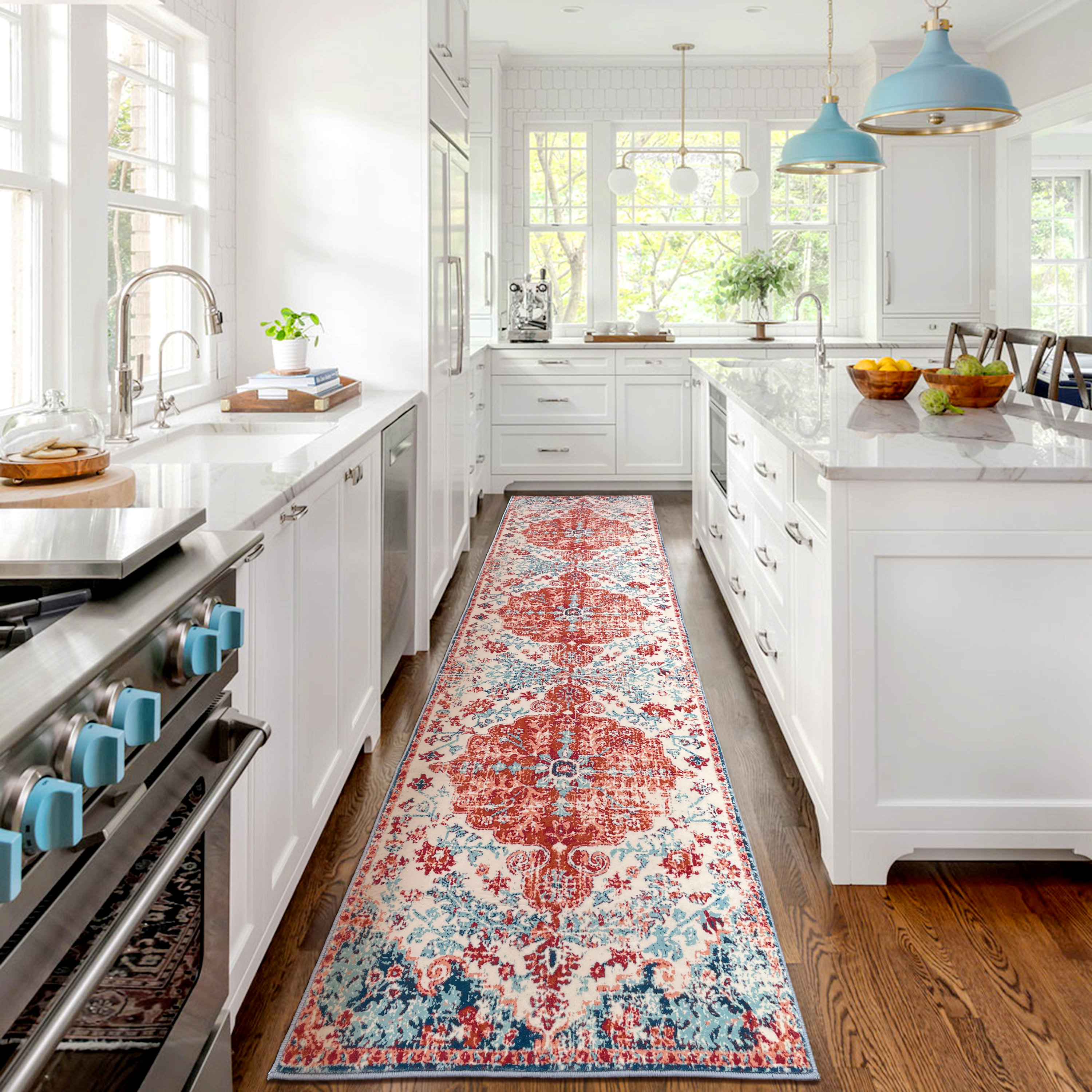 Bungalow Rose Washable Runner Rugs Non Slip Hallway Rug Runner Area Rug ...