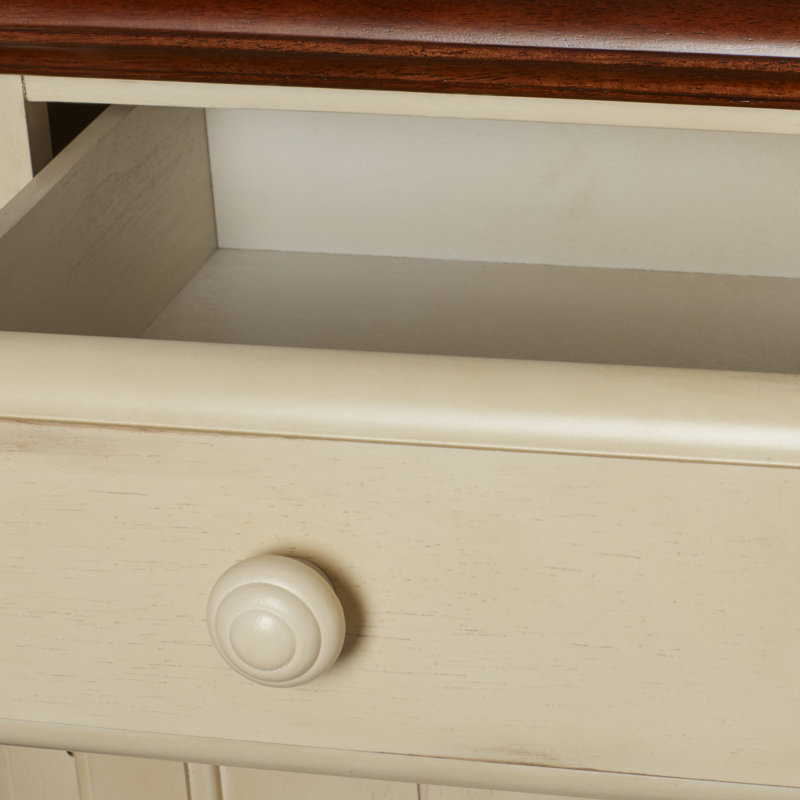 Letizia Solie Wood Server Sideboard, Merlot/Buttermilk