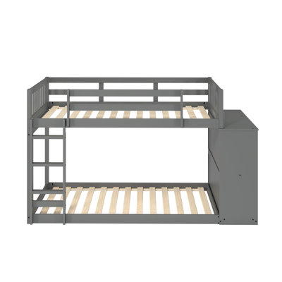 Chelsey-May Twin over Twin 4 Drawer Bunk Bed with Shelves by Harriet Bee by Harriet Bee