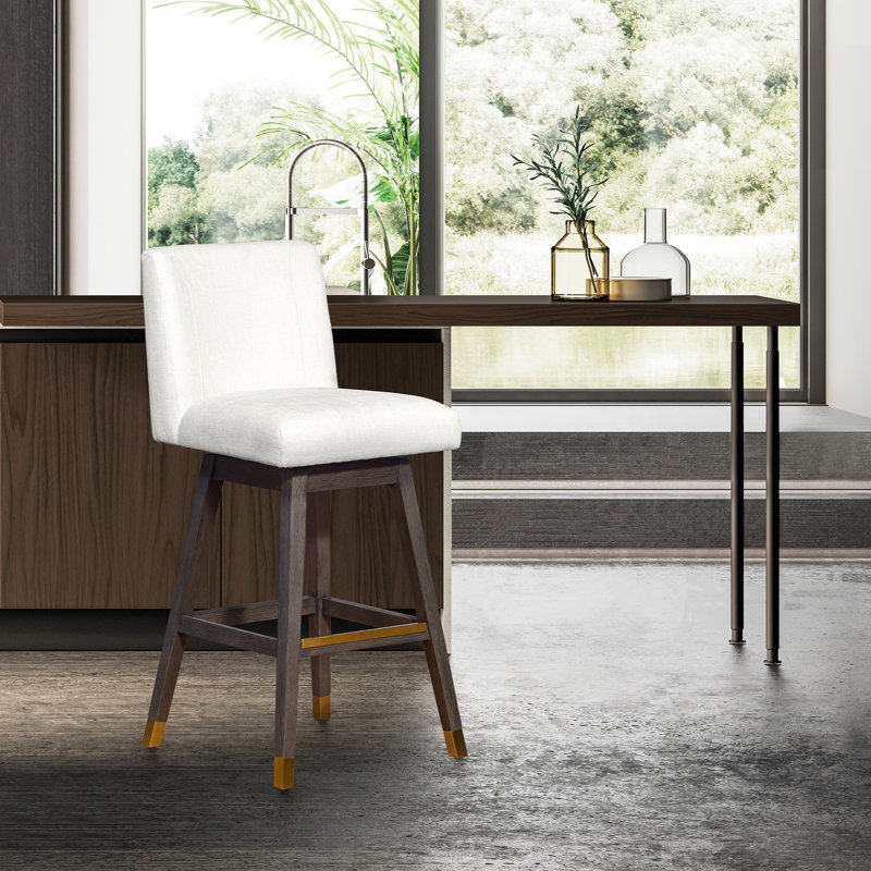 Tabouret de bar Araf, Tabouret de comptoir (siège d'une hauteur de 26 p, Gris, gris
