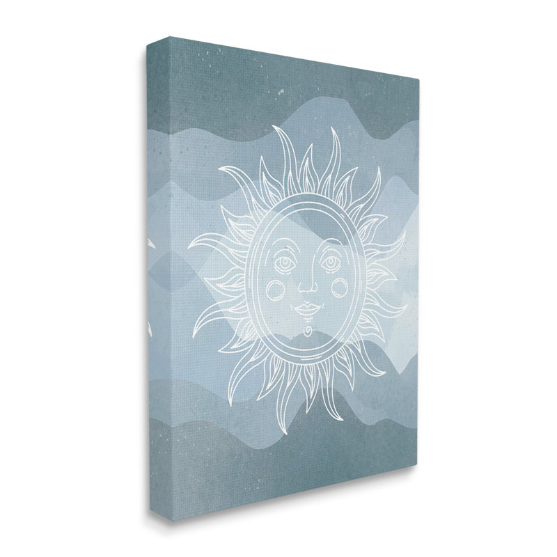 «Blue Astral Sun» par Lil 'Rue, H 48 po x l 36 po