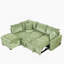 Canapé-lit modulaire convertible en L 82,67 po-1671209635