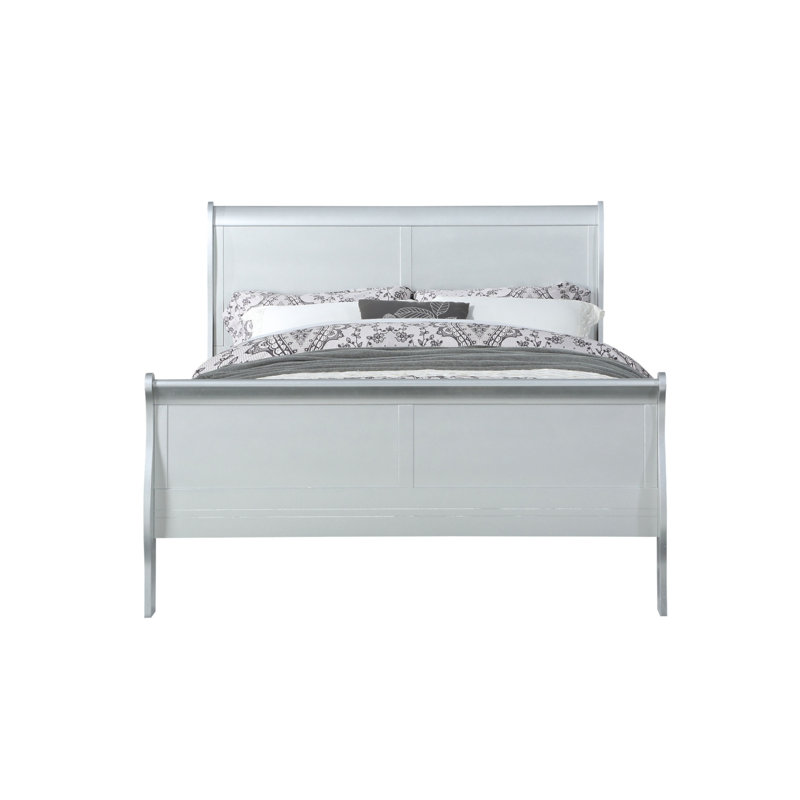 Lit standard Honfleur, Simple, Gris clair