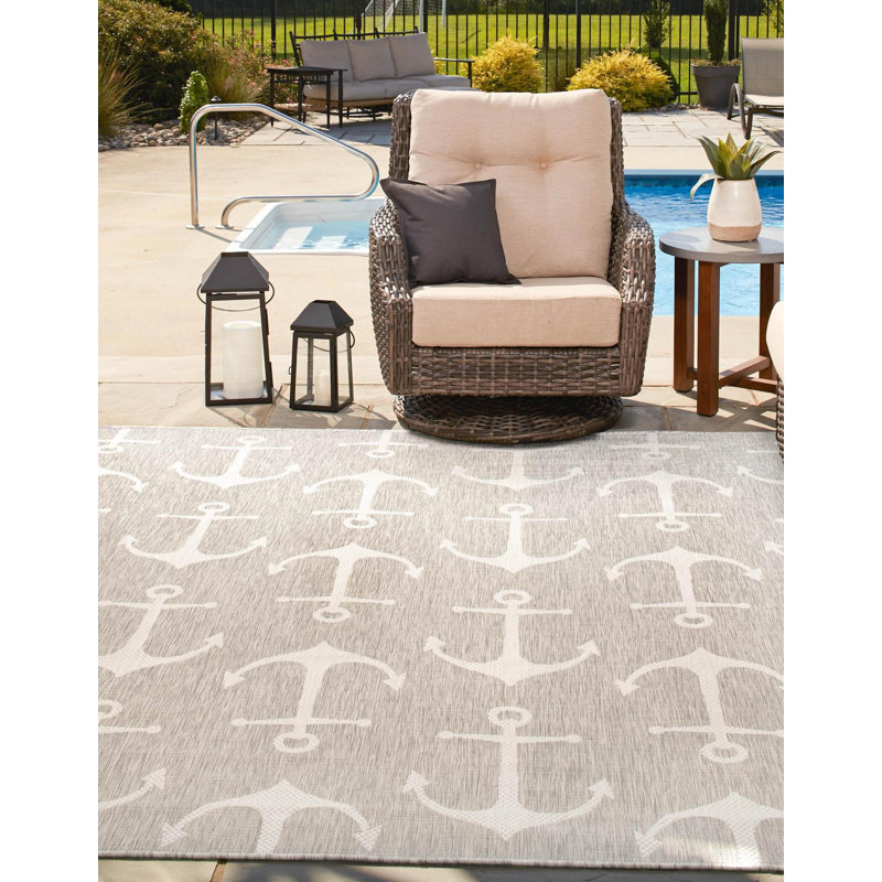 Tapis d'extérieur Ayton couleur sable, Carré 7 pi 10 po
