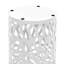 Porte-parapluies feuilles acier blanc