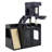 Modular Cat Litter Box Enclosure with Integrated Cat Tree, LED Light, Sisal Scratching Board, and Side Storage Cabinet - Black MDF Furniture