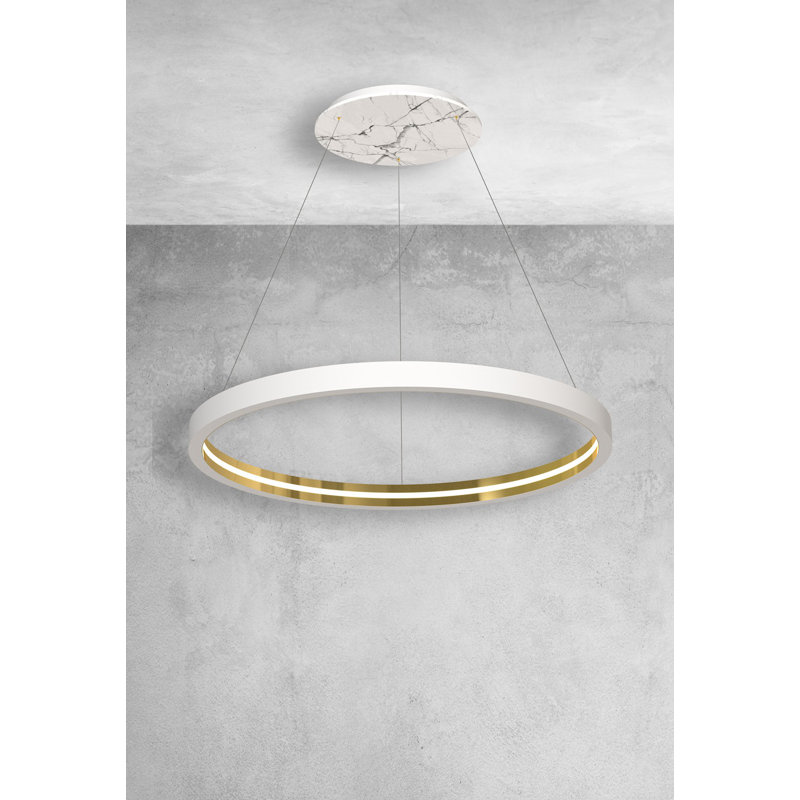 Cassiopeia 1 - Light LED Geometric Pendant, White, 100cm H x 115cm W x 115cm D