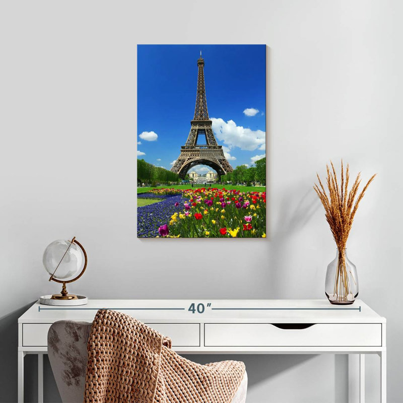 Aime Eiffel Tower At Springtime, 24" H x 16" W